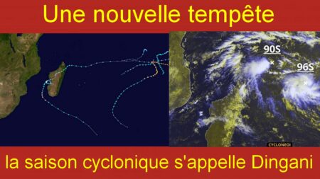 Une nouvelle tempête de la saison cyclonique s'appelle Dingani.