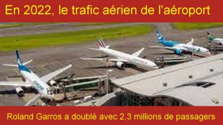 En 2022, le trafic aérien de l'aéroport Roland Garros a doublé avec 2,3 millions de passagers