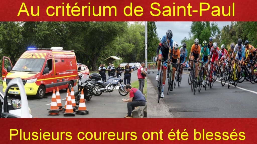 Au critérium de Saint-Paul, plusieurs coureurs ont été blessés.
