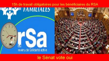 15h de travail obligatoires pour les bénéficiaires du RSA, le Sénat vote oui